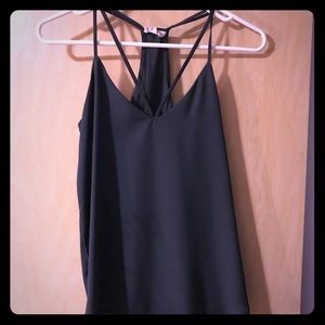 Blue/grey silky tank top